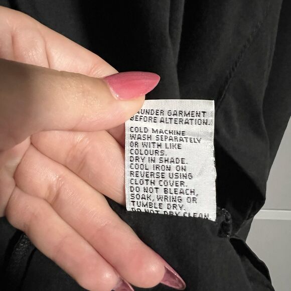 Mela Purdie Women Popover V-Neck Wide Rolled Sleeve Oversize Tunic Black 3XL - Picture 10 of 10